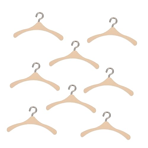 Beaupretty 10 Stück Mini Holz Kleiderbügel für Puppen Teiliges Dekorative Puppenmöbel für Puppenhaus Zubehör zur Aufbewahrung von Puppenkleidung Verschönern von Miniaturszenen von Beaupretty