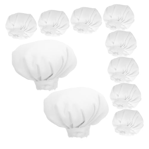 Beaupretty 10 Stück Mini Kochmützen aus Weichem Stoff Weiße Miniatur Hauben für Puppen Vielseitige DIY Bastelaccessoires für Puppenhaus Kleine Tierkostüme und Kreative Dekorationen von Beaupretty