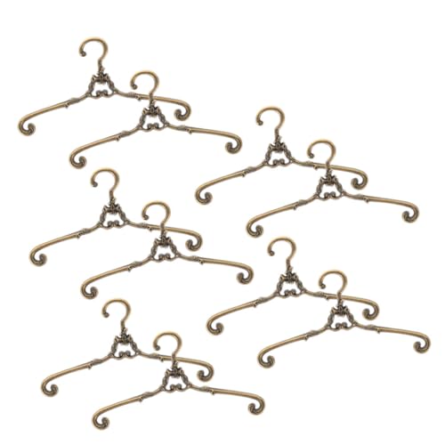 Beaupretty 10 Stück Mini Metall Kleiderbügel für Puppenkleidung Vintage Stil Stabile Legierung Platzsparend Langlebig und Sicher für Puppenoutfits von Beaupretty
