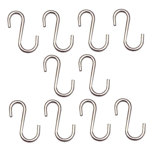 Beaupretty 10 Stück Miniatur S Haken für Puppenzubehör Stabile Metallhaken mit Feiner Politur zum Aufhängen von Puppen Kochutensilien und Mini Spateln Vielseitig Einsetzbar für Puppenhaus von Beaupretty