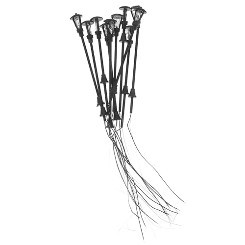 Beaupretty 10 Stück Miniatur Straßenlaternen aus Stabilem Abs Dekorative Mini Straßenlampen für Puppenhaus und Sandtisch Detailgetreu Gestaltete Mini Haus Straßenlichter für Realistische von Beaupretty