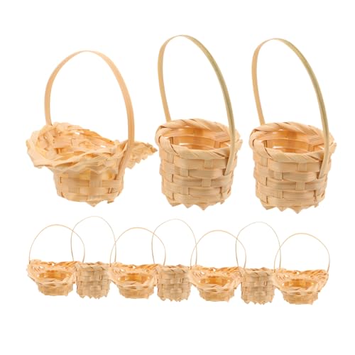 Beaupretty 10 Stück Puppenhaus Mini Aufbewahrungskorb Kleiner Korb Mit Griff Kleiner Blumenkorb Mini Körbe Für Gastgeschenke Dekorationen Für Puppenhaus Korb Mit Griff von Beaupretty