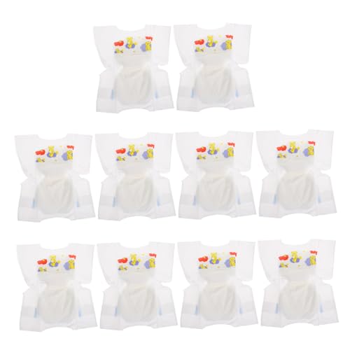 Beaupretty 10 Stück Puppenwindelspielzeug Babydoll-Windel Windeln für Puppe Puppenwindeln Ersatzwindeln für Babypuppen Wiederverwendbare Windeln für Babypuppen Puppe Babykleidung Vlies Weiß von Beaupretty