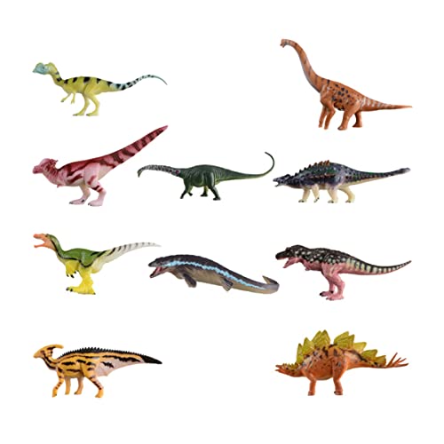 Beaupretty 10 Stück Realistische Dinosaurier Modelle Lebensechte Dinosaurier Figuren aus Sicherem Material Tischdekoration für Dinosaurierliebhaber von Beaupretty