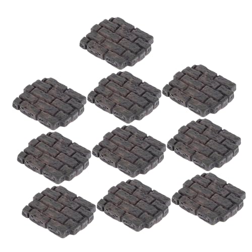 Beaupretty 10 Stück Realistische Miniaturziegel für Puppenhäuser DIY Bastelprojekte Architekturmodelle und Gartenaccessoires für Kreative Familienaktivitäten von Beaupretty