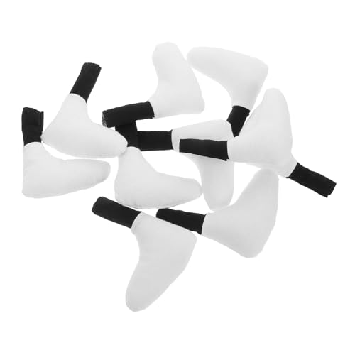 Beaupretty 10 Stück Teiliges Baumwoll Puppenfuß Gelenkig Gestaltete Flexible DIY Plüsch Puppenfüße Weiß für Handgemachte Bastelprojekte und Puppenherstellung von Beaupretty