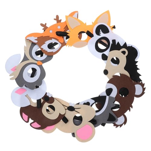 Beaupretty 10 Stück Teiliges Cartoon Filz Tiermasken für Verstellbarem Band Bunte Dschungel Motive Hirsch Igel Panda Waschbär Eule Hase Bär Fuchs Eichhörnchen für Waldthemen Halloween und Beaupretty 10 Stück Teiliges Cartoon Filz Tiermasken für Verstellbarem Band Bunte Dschungel Motive Hirsch Igel Panda Waschbär Eule Hase Bär Fuchs Eichhörnchen für Waldthemen Halloween und von Beaupretty