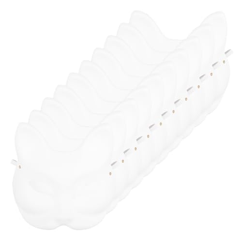 Beaupretty 10 Stück Teiliges DIY Fuchs Papiermaske Unbemalt zum Bemalen Leichte Cosplay Halbmaske für Frauen Maskerade Halloween Party Kostüm Beaupretty 10 Stück Teiliges DIY Fuchs Papiermaske Unbemalt zum Bemalen Leichte Cosplay Halbmaske für Frauen Maskerade Halloween Party Kostüm von Beaupretty