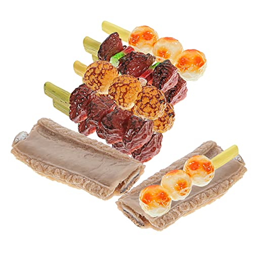 Beaupretty 10 Stück Teiliges Fake Grillspielzeug Lebensechte BBQ Lebensmittelmodelle aus Robustem Interaktives für Dekoration für Küche und Garten für Rollenspiele und Fotografie von Beaupretty