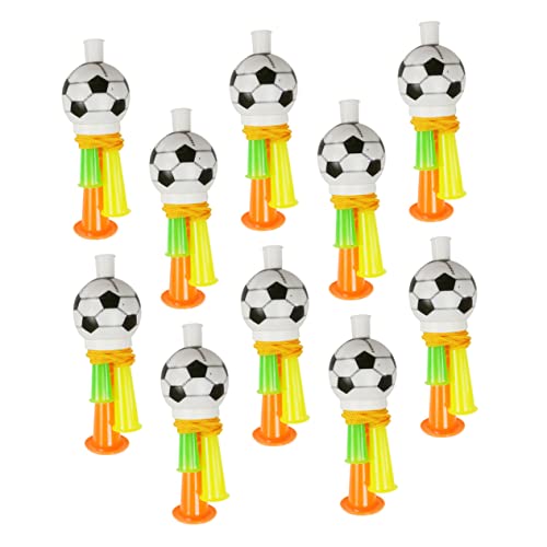 Beaupretty 10 Stück Teiliges Fußball Trompeten Lauter Cheer Horn für Sportevents Feiern und Gratulationen Langlebiges Kunststoffspielzeug für Fans und Cheerleader von Beaupretty