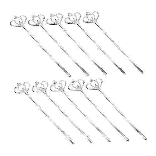 Beaupretty 10 Stück Teiliges Glitzernde Feenstäbe Silber Adorable Zauberstäbe für Mädchen für Geburtstagsfeiern und Bühnenaufführungen von Beaupretty