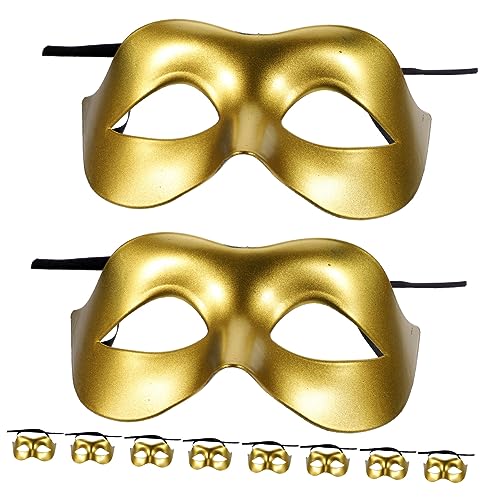 Beaupretty 10 Stück Teiliges Goldene Halbgesichtige Masquerade Masken für Karneval Halloween Kostümparty Cosplay Ball Festival Kostüm Zubehör für Erwachsene von Beaupretty