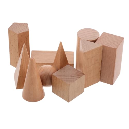 Beaupretty 10 Stück Teiliges Holz Bausteine Pädagogisches Lernspielzeug für Schüler Vielseitig Einsetzbar in Grundschule und Homeschooling Kompakt und Langlebig Unterstützt Verständnis von Beaupretty