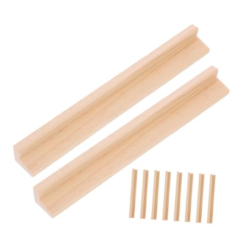 Beaupretty 10 Stück Teiliges Holz Domino Tablett mit Schrägem Multifunktionale Domino Halter und DIY Buchstabenhalter Kreative Spiel und Bastelunterstützung von Beaupretty