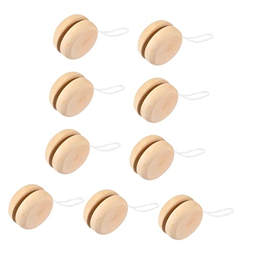 Beaupretty 10 Stück Teiliges Holzspielzeug zum Bemalen für Kreative DIY Responsive Bälle Langlebig und Robust Fördert Vorstellungskraft und Geschicklichkeit als für Jungen und Mädchen von Beaupretty