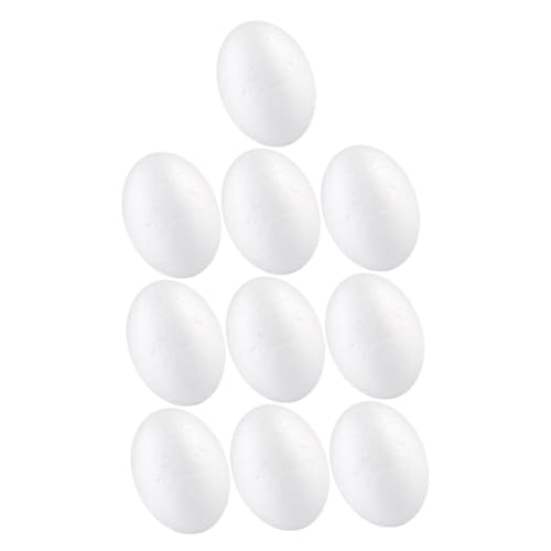 Beaupretty 10 Stück Teiliges Künstliche Hühnereier aus Langlebigem Schaumstoff Realistisch Gestaltete DIY Deko Eier für Küche und Bastelprojekte Wiederverwendbar und Handfreundlich von Beaupretty