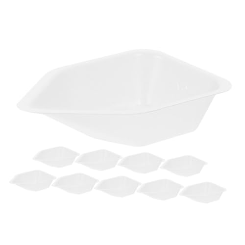 Beaupretty 10 Stück Teiliges Kunststoff Wägeschalen Leicht zu Reinigen Abnehmbar Kleines Wiegeschiff Vielseitig für Labor Lebensmittel Medizin und Kosmetik Geeignet Tragbar von Beaupretty