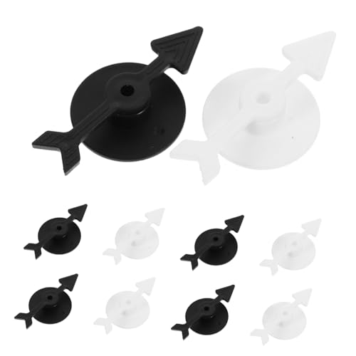 Beaupretty 10 Stück Teiliges Kunststoffzeiger drehzeiger für Brettspiele DIY Spielzeiger in Schwarz und Weiß Vielseitig für Klassenzimmer Partyspiele und Heimprojekte Interaktives Zubehör von Beaupretty