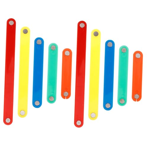 Beaupretty 10 Stück Teiliges Magnetisches Bunte Metallstreifen zum Formen von Dreiecken und Vierecken Fördert Logisches und Kreativität Interaktives Lernspielzeug für Hause Schule von Beaupretty