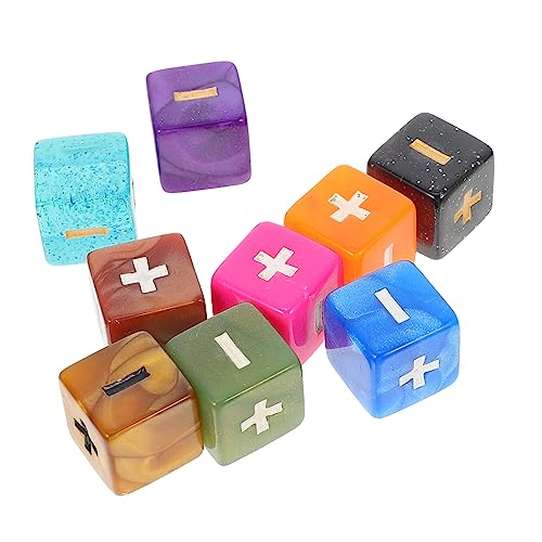 Beaupretty 10 Stück Teiliges Mathewürfel aus Lernspielzeug für Rechenwürfel mit Plus und Minuszeichen Pädagogisches Spiel für Grundschulunterricht und Spielerisches Zufällige Zufällige Farbe von Beaupretty