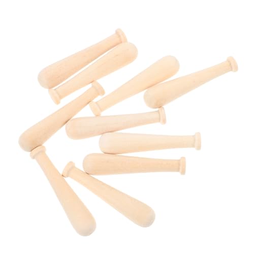 Beaupretty 10 Stück Teiliges Mini Baseballschläger aus Natürlichem Holz zum Bemalen DIY Bastelset für Party Kreative Handarbeit Robust und Langlebig als Dekoration und von Beaupretty