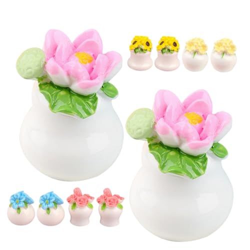 Beaupretty 10 Stück Teiliges Mini Bonsai Pflanzen Künstliche Topfpflanzen für Mini Haus Dekoration Realistisches Bonsai Modell aus Harz Vivid Design für Puppenhaus und Feengarten von Beaupretty