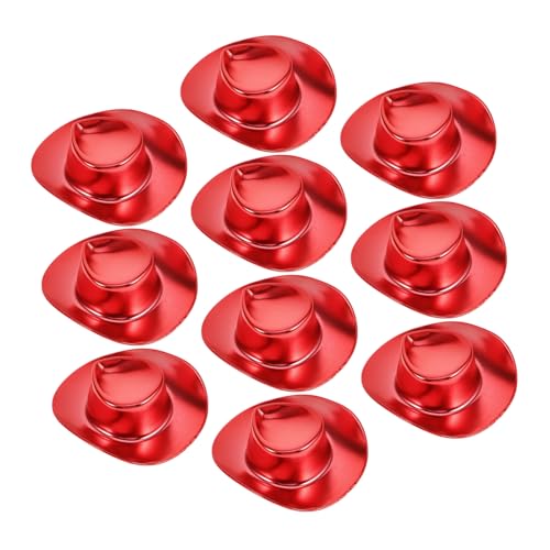 Beaupretty 10 Stück Teiliges Mini Cowboy Hüte aus Leichtem Stabile DIY Puppenhut Dekoration Winzige Western Cowgirl Hüte für Bastelprojekte und Puppenzubehör von Beaupretty