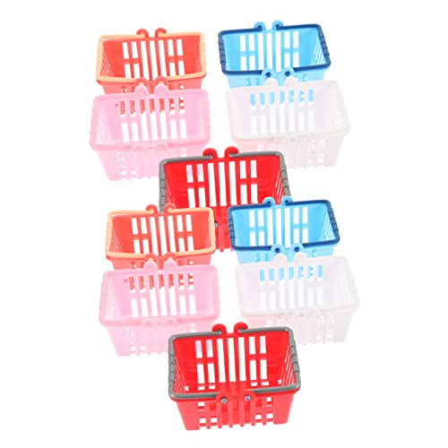 Beaupretty 10 Stück Teiliges Mini Einkaufskorb Kreatives Miniaturmodell Farbige Puppenhaus Deko Vielseitig als Aufbewahrung und Fotorequisite Lebendige Realistische Wohnaccessoires für von Beaupretty