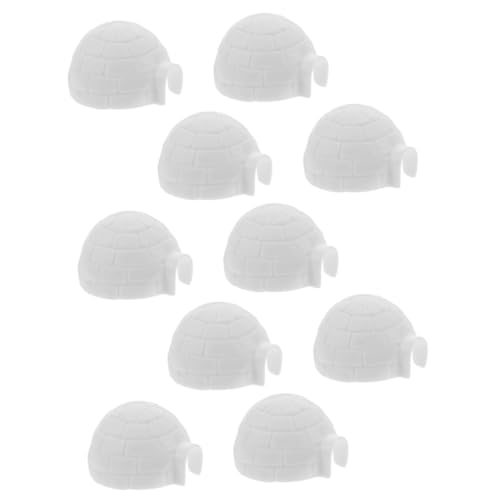 Beaupretty 10 Stück Teiliges Mini Iglu Figuren für Kleine Dekorative EIS Häuser aus Kunststoff Niedliche Tierfiguren für Tischdekoration Kreative Iglu Ornamente für Zuhause und Garten von Beaupretty