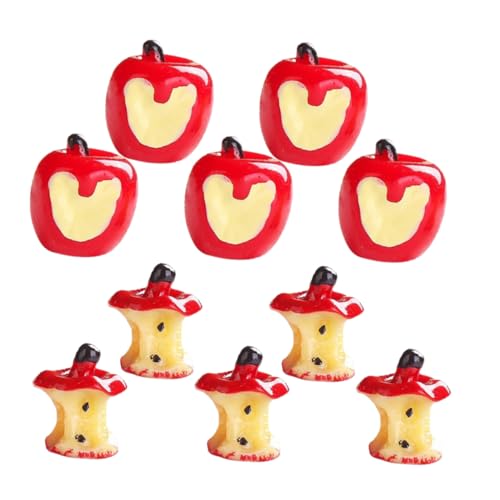 Beaupretty 10 Stück Teiliges Mini Künstliche Äpfel und Apfelkerne Lebensechte Miniatur Früchte Vielseitige Deko für Puppenhaus Fotografie Tischgestaltung DIY Obstthemen Naturgetreu und von Beaupretty