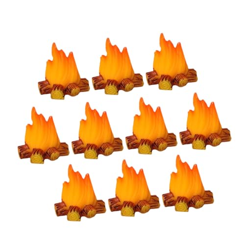 Beaupretty 10 Stück Teiliges Mini Modell aus Harz Detailreiche Miniatur Feuerschale Handgefertigte Deko für Puppenhaus und Krippe Kreatives Bastelset für DIY und Geschenkideen von Beaupretty