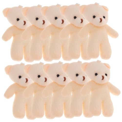 Beaupretty 10 Stück Teiliges Mini Plüsch Bärenbroschen Niedliche DIY Bastelaccessoires Weiche Stofftier Anstecker für Kleidung Taschen Schals Dekoration für Handwerksliebhaber und von Beaupretty