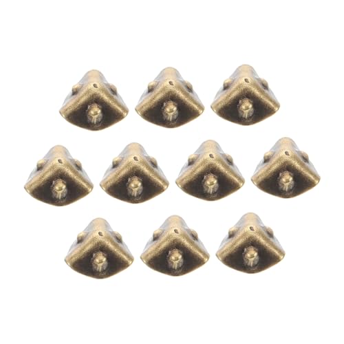 Beaupretty 10 Stück Teiliges Mini Schmuck Reiseetui Eckenschutz aus Metall Antike Koffer Ecken für DIY Puppenhaus Vielseitige Mini Koffer Zubehörteile Robuste Kantenabdeckung für von Beaupretty