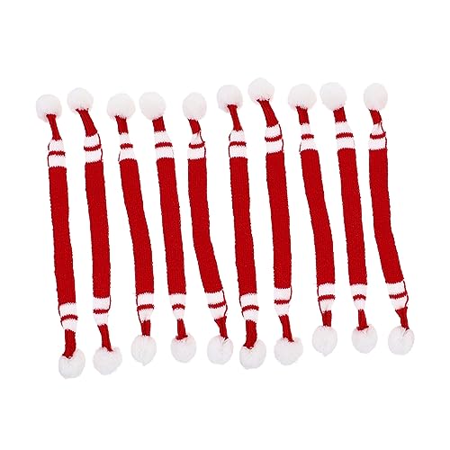 Beaupretty 10 Stück Teiliges Mini Wollschal Weiche Strapazierfähige Puppen Schals Rot und Grün Partydeko Weihnachtsaccessoires für Puppen und Festliche Bastelideen von Beaupretty