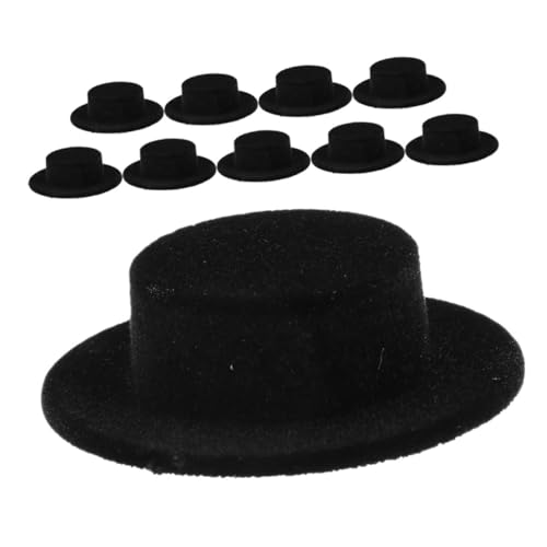 Beaupretty 10 Stück Teiliges Mini Zylinderhut Schwarze Filzartige Mini Hüte für DIY Bastelarbeiten Puppen und Schneemann Dekoration Vielseitige Kleine für Weihnachts und Handwerksprojekte von Beaupretty