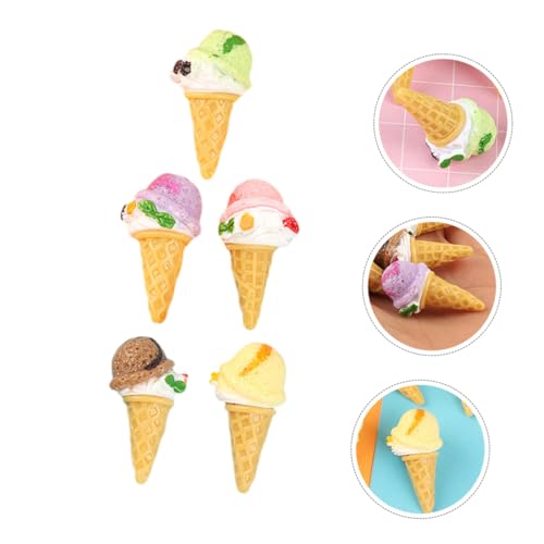 Beaupretty 10 Stück Teiliges Miniatur Eiscreme Deko aus Resin Realistische Bunte Fake Dessert Display Modelle Langlebige Vielseitige Fotorequisiten für Shop und Miniaturhaus von Beaupretty