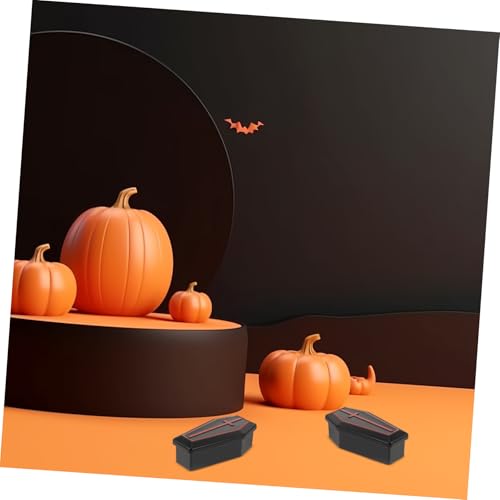 Beaupretty 10 Stück Teiliges Miniatur Halloween Sarg Set aus Kunststoff Realistische Halloween Deko mit Deckel Multifunktionale Süßigkeiten und Treat Box für Party von Beaupretty
