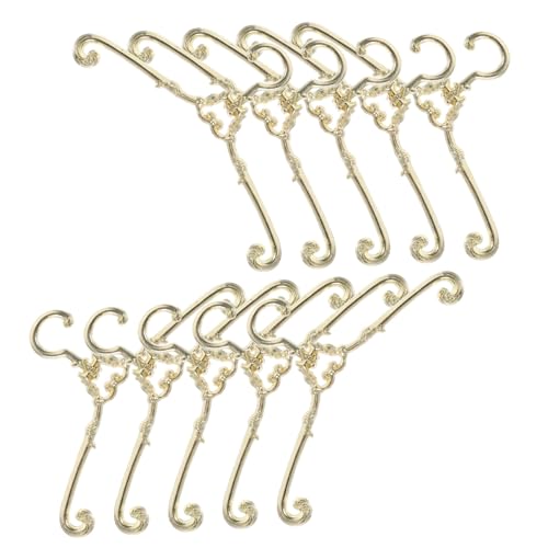 Beaupretty 10 Stück Teiliges Miniatur Metall Kleiderbügel für Puppenkleidung Langlebige Kleine Aufhänger für Puppenschrank zur Organisierten Aufbewahrung von Puppenkleidern von Beaupretty