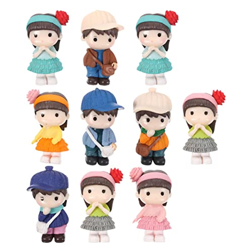 Beaupretty 10 Stück Teiliges Miniatur Puppen aus Resin für Mikro Landschaften Bunte Figuren für Blumen und Pflanzen Töpfe Kreative Dekoration für Ihr Zuhause von Beaupretty