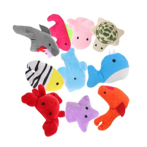 Beaupretty 10 Stück Teiliges Niedliche Plüsch fingerpuppen mit Cartoon ozeantieren Weiches Material Interaktive Handpuppen für Geschichtenerzählen Vielseitig und Farbenfroh Geschenk für von Beaupretty
