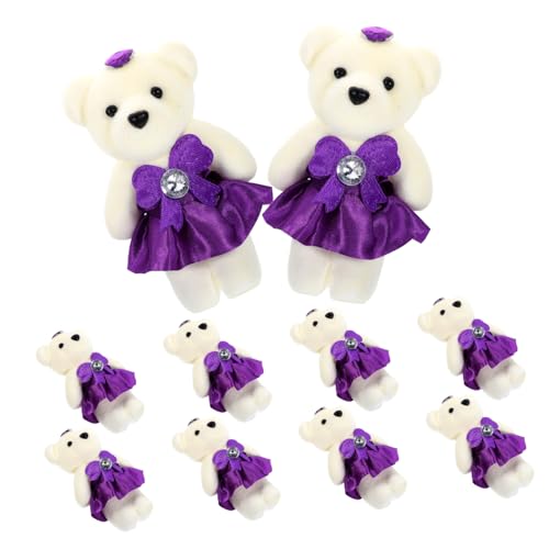 Beaupretty 10 Stück Teiliges Plüsch Hochzeitsdekoration Valentinstag Niedlicher Cartoon Bär Weiches Kuscheltier für Liebe und Freundschaft von Beaupretty
