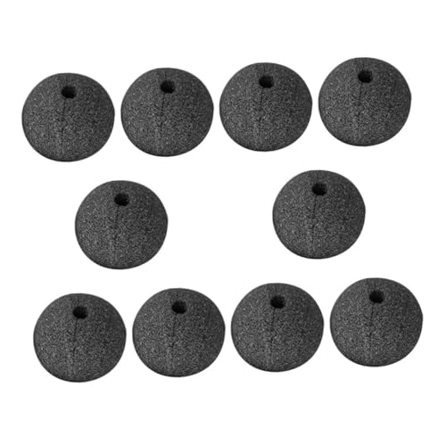 Beaupretty 10 Stück Teiliges Schwarze Clown Nasen aus Schwamm Leicht Bequem Vielseitig für Cosplay Bühnenauftritte Kostümzubehör Party und Halloween Accessoire von Beaupretty