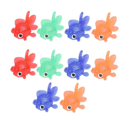 Beaupretty 10 Stück Teiliges Schwimmende Goldfisch Spielzeuge für Transparente Weiche Fischdekoration Realistische Aquarium Ornamente Sicher und Langlebig zur Farb und Fantasieentwicklung von Beaupretty