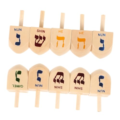 Beaupretty 10 Stück Teiliges Set Holz Dreidel für Chanukka Kinderspielzeug mit Ergonomischem Griff für Kleine Hände Fördert Gruppenspiel und Interaktion Festliche Hanukkah Dekoration Beaupretty 10 Stück Teiliges Set Holz Dreidel für Chanukka Kinderspielzeug mit Ergonomischem Griff für Kleine Hände Fördert Gruppenspiel und Interaktion Festliche Hanukkah Dekoration von Beaupretty