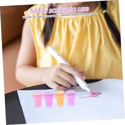 Beaupretty 10 Stück Teiliges Stempelset mit Sommerlichen Flamingo Motiven Abwaschbare Selbstfärbende Stempel für Mädchen und Jungen als Partygeschenk und Klassenraum Belohnung von Beaupretty