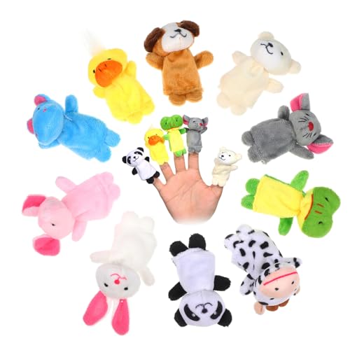 Beaupretty 10 Stück Teiliges Weiche Plüsch Tier Fingerpuppen für Flexible Handpuppen für Rollenspiele Kindergarten Geburtstagsgeschenke und Party Gastgeschenke von Beaupretty