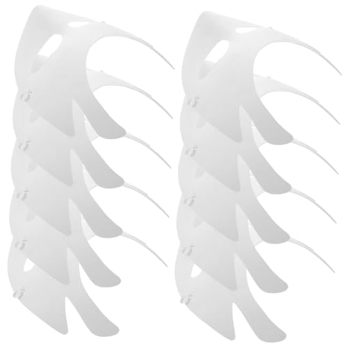 Beaupretty 10 Stück Teiliges Weiße Pappmaché Masken zum Selbstgestalten Unbemalte DIY Papiermasken für Karneval Party Cosplay Bemalbare Blanko Maskerade Masken für Erwachsene von Beaupretty