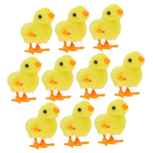 Beaupretty 10 Stück Teiliges Wind Up Küken Niedliche Aufziehküken für Dekorative Haushaltsküken Lustige Osterdeko für Junge Mädchen Gelb von Beaupretty