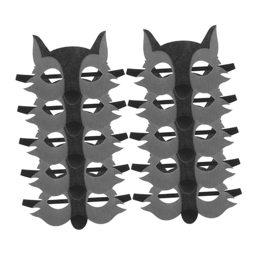 Beaupretty 10 Stück Wolf Maske Plastik Filz Halbgesichtsmaske für Halloween Kostümpartys und Kreative Spielmöglichkeiten Beaupretty 10 Stück Wolf Maske Plastik Filz Halbgesichtsmaske für Halloween Kostümpartys und Kreative Spielmöglichkeiten von Beaupretty