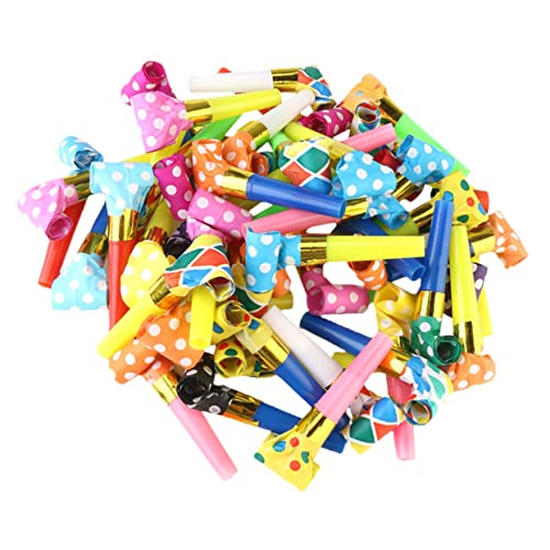 Beaupretty 100 Stück Bunte Cheer Whistles Lustige Party Pfeifen für Mitgebsel für Feiern und Veranstaltungen Geräuschmacher für Fröhliche Zufällige Farbe Zufällige Farbe von Beaupretty